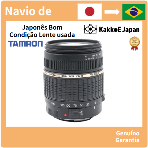 Lente zoom de alta potência TAMRON AF18-200mm F3.5-6.3 XR DiII para câmeras Canon APS-C A14E [Usada No Japão]