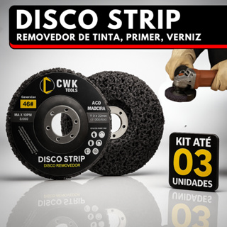 Disco Strip Removedor de Tinta Para Ferrugens Primer Verniz Para Aço e Madeira 115 X 22 mm 4.5" em Oferta na Shopee