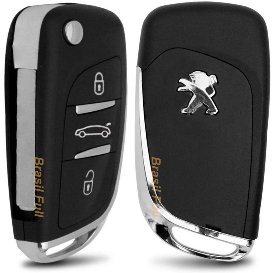 Carcaça Chave Canivete Adaptação Peugeot 307 308 3bot Lisa em Oferta na Shopee