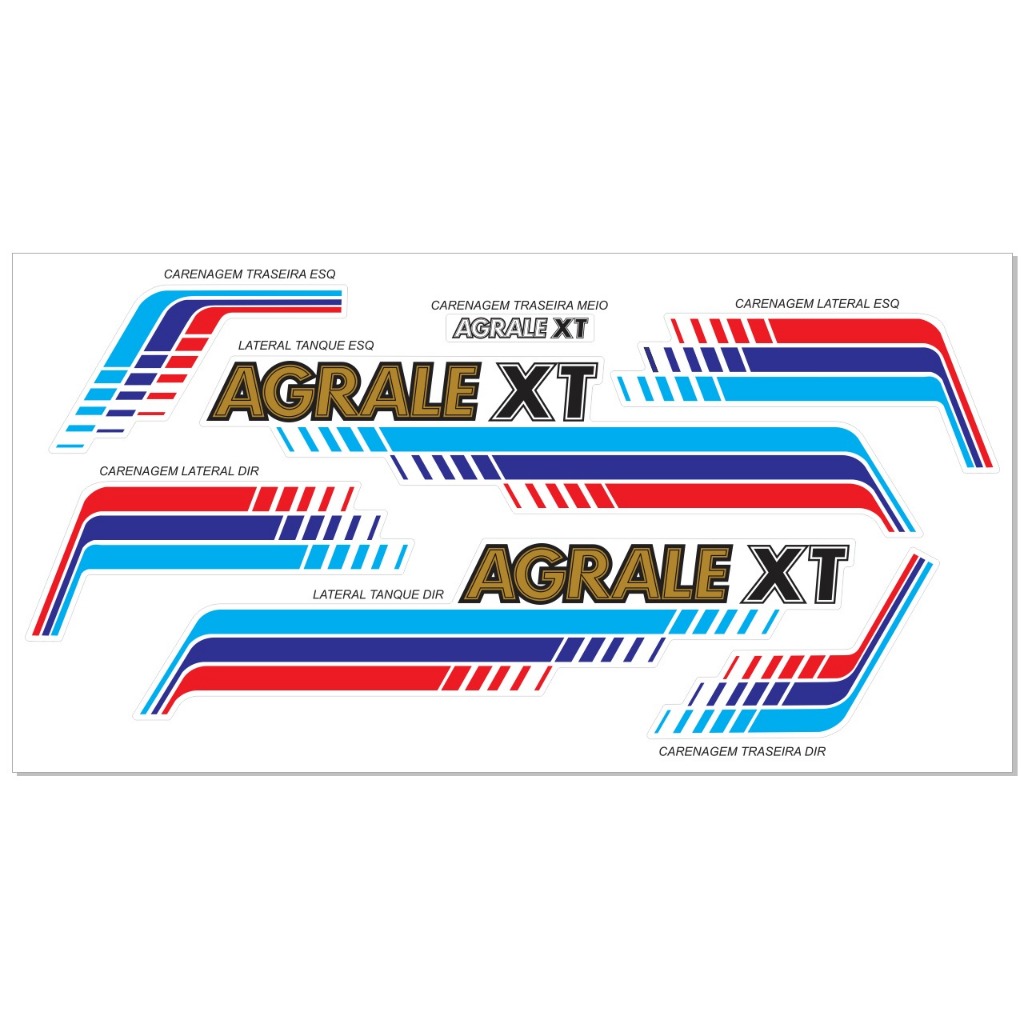 Adesivo moto Agrale xt - Branca