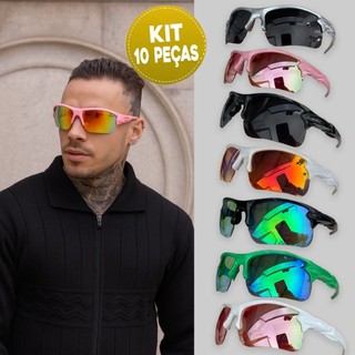 Kit Óculos Flak Esportivo UV400 – Cores Sortidas | Kit 3, 5 ou 10 Peças