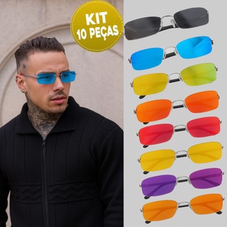 Kit 10 Óculos Lupa Vilão Colorido lançamento exclusivo – Cores Sortidas