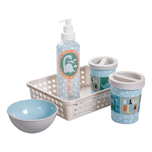 Kit de cuidado para bebês Plasútil kit higiene dino azul - x 5