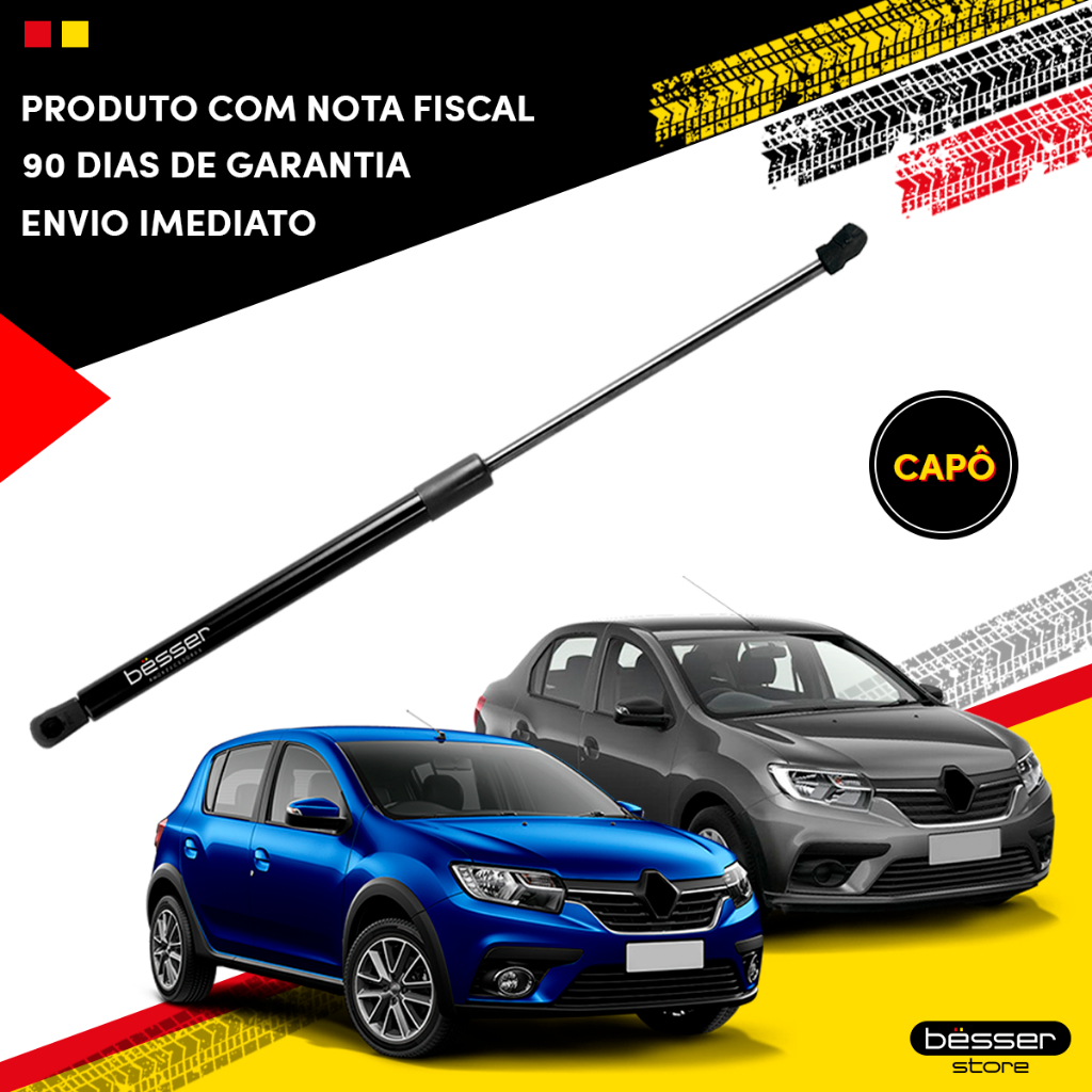 Amortecedor Capô Renault Sandero Logan Pistão a Gás Para Capô Renault Sandero Logan em Oferta na Shopee
