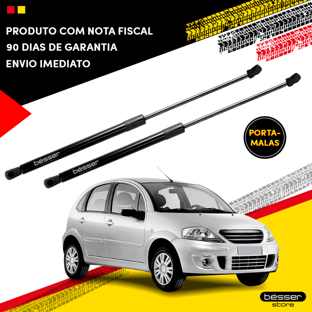 Par Pistão a Gás Tampa Traseira Citroen C3 Amortecedor Porta Malas Citroen C3 2002 à 2012 em Oferta na Shopee