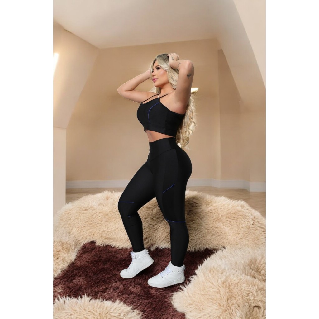Conjunto Fitness Feminino Academia | Alta Elasticidade e Zero Transparência Chic da Lira