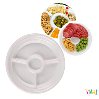 Kit 50, 30, 20 Petisqueira Prato com Divisória Triktrik Festas Servir Lanches e Acompanhamentos em Oferta na Shopee