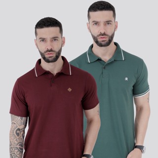 Kit 2 Camiseta E Unidade Masculina 100% Algodão Polo Bordada Varias Cores Camisa Basica Dia A Dia Gola Polo em Oferta na Shopee