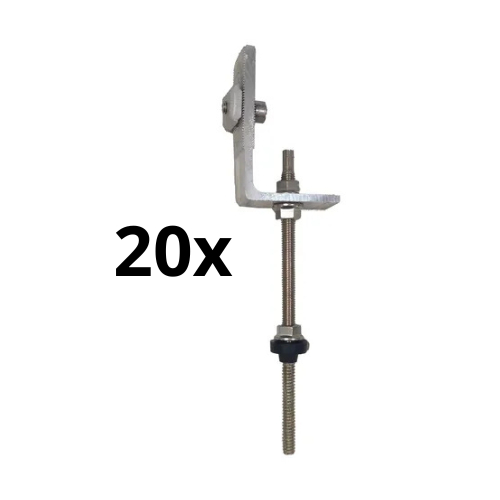 Kit 20 Parafuso Fixa Linha De Placa Solar Telha Fibro Metálica em Oferta na Shopee