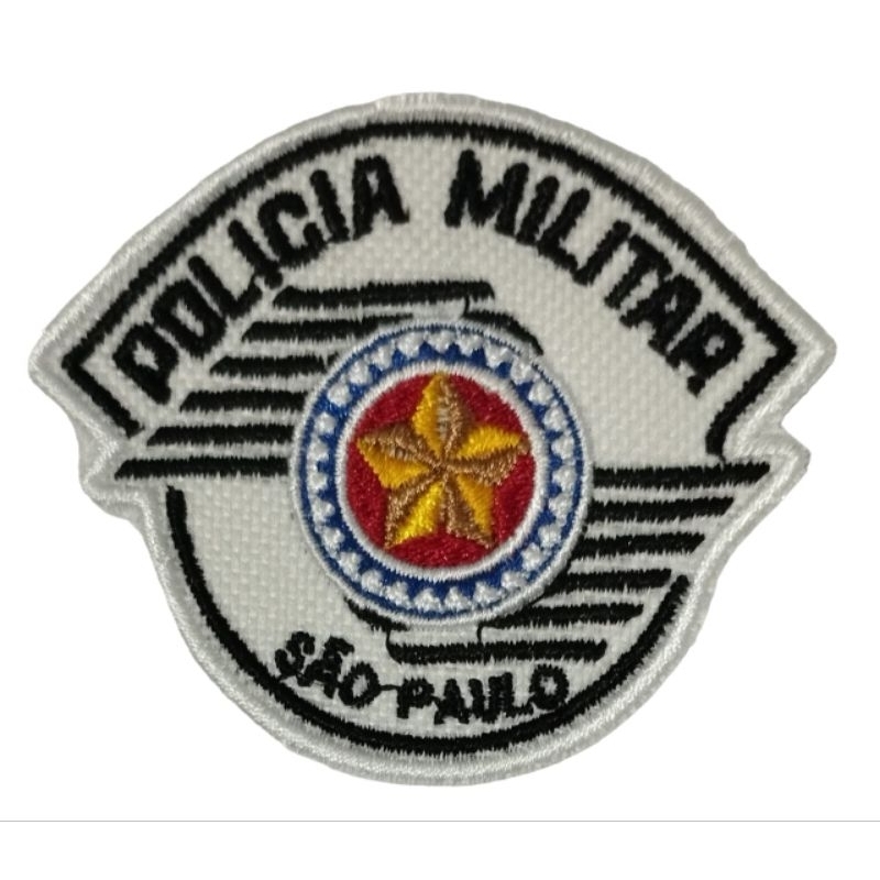 Patch bordado com termocolante PMESP em Oferta na Shopee