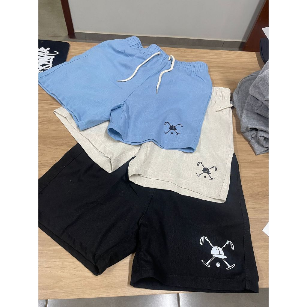 Bermuda de Linho Mauricinho Polo Play Confortavel Estiloso em Oferta na Shopee