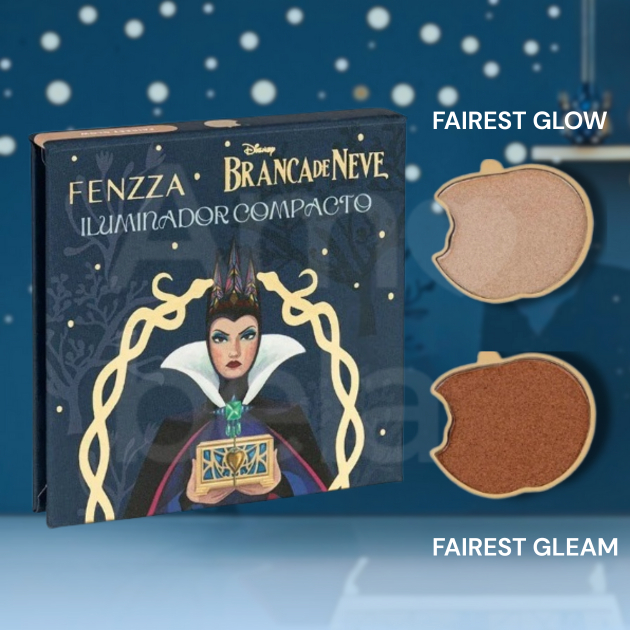 ILUMINADOR COMPACTO BRANCA DE NEVE - RAINHA MÁ - FENZZA - NOVIDADE