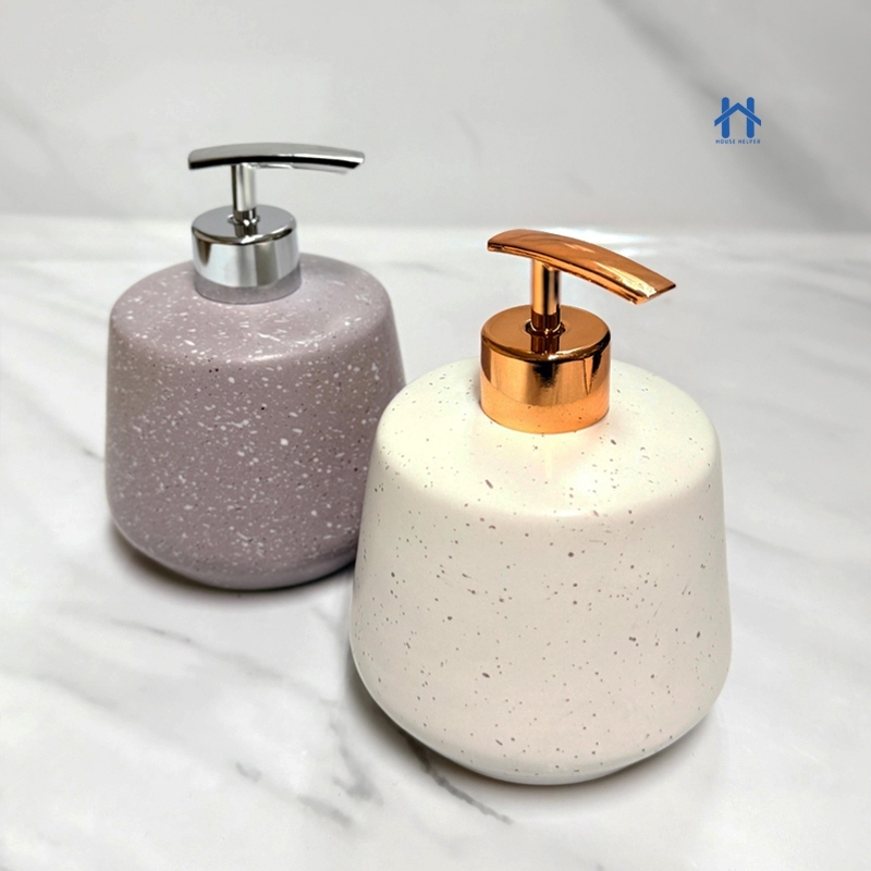 Frasco Porta Sabonete Liquido Redondo 500ml Cerâmica Granulada para Banheiro em Oferta na Shopee