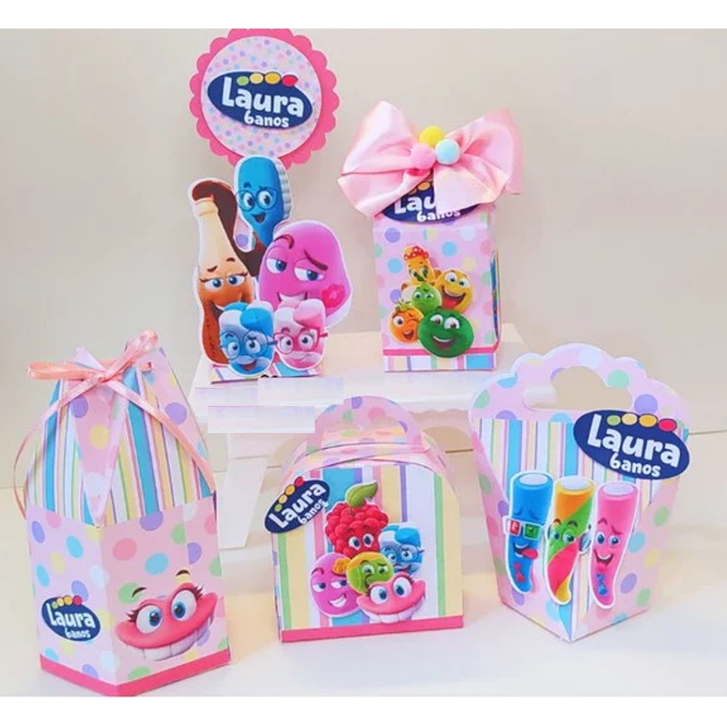 Kit Personalizado Bala Fini Menina - Bala Fini Rosa - PEGUE E MONTE