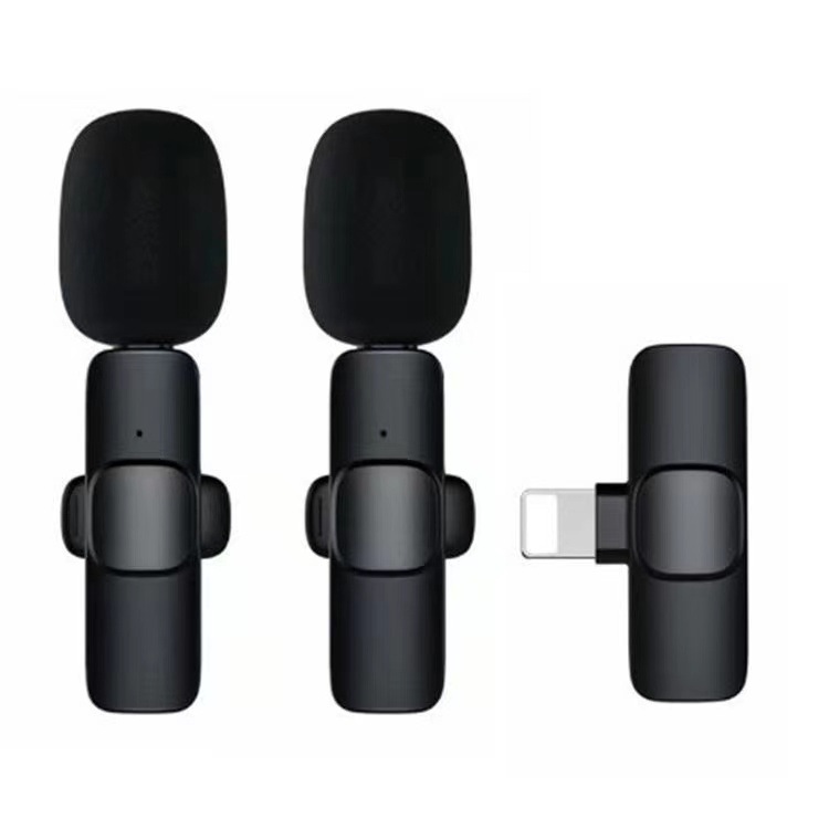 Microfone Lapela Para Celular 2 em 1 Wireless Sem Fio Compatível IOS