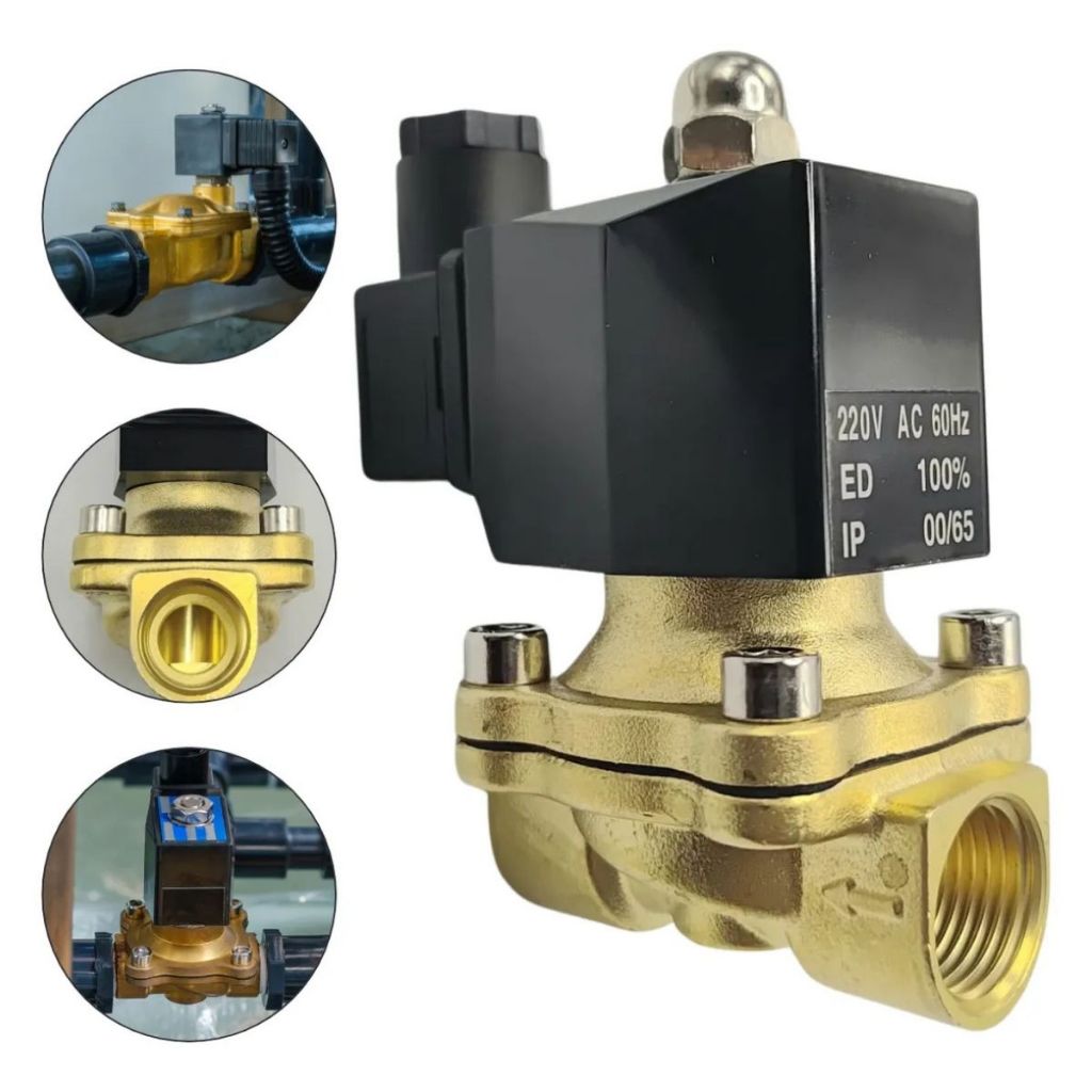 Válvula Solenoide 1 Polegada Anclada Latão Buna N  25mm Normal Aberta - VS3513BA08NA