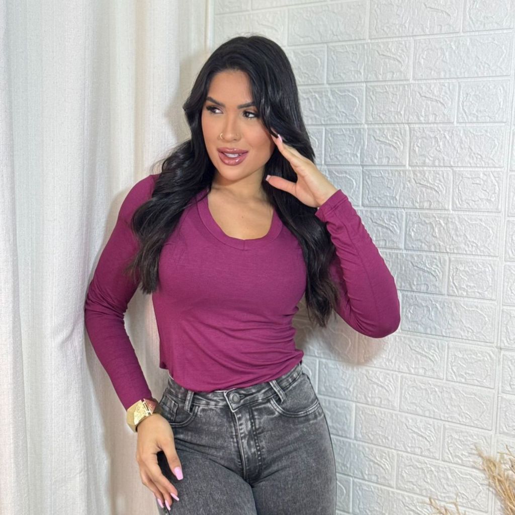Blusa Camiseta Femeninina Viscolycra Algodão Com Elastano em Oferta na Shopee