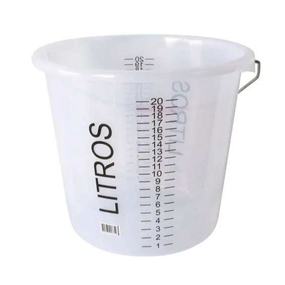 Balde Bremen 20L Plástico Transparente Graduado Para Limpeza Produtos Químicos em Oferta na Shopee