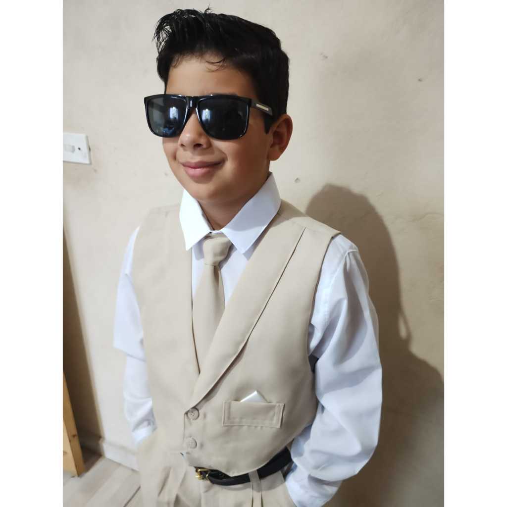 Conjunto Com Colete Social Estilo Terno-com 5 Itens em Oferta na Shopee