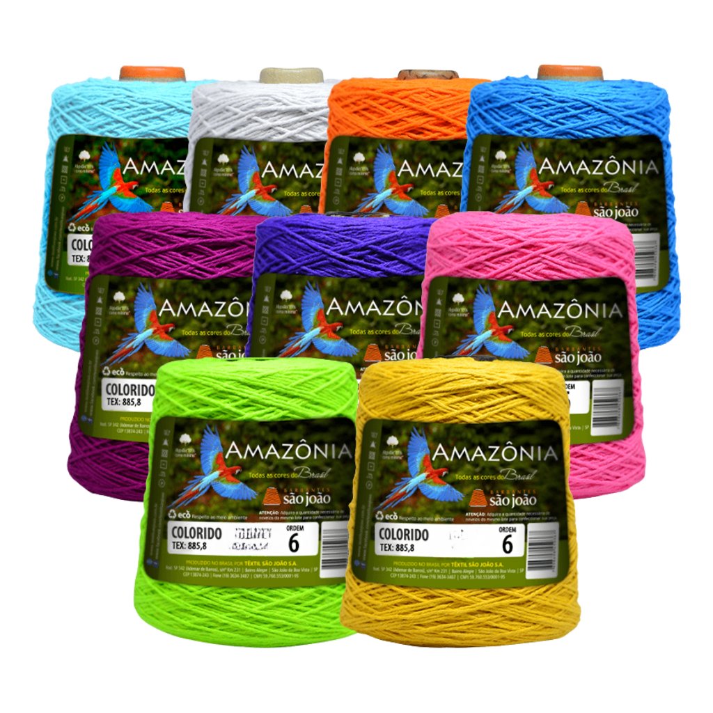Barbante Amazônia Fio 6 400g São João | Cores Variadas