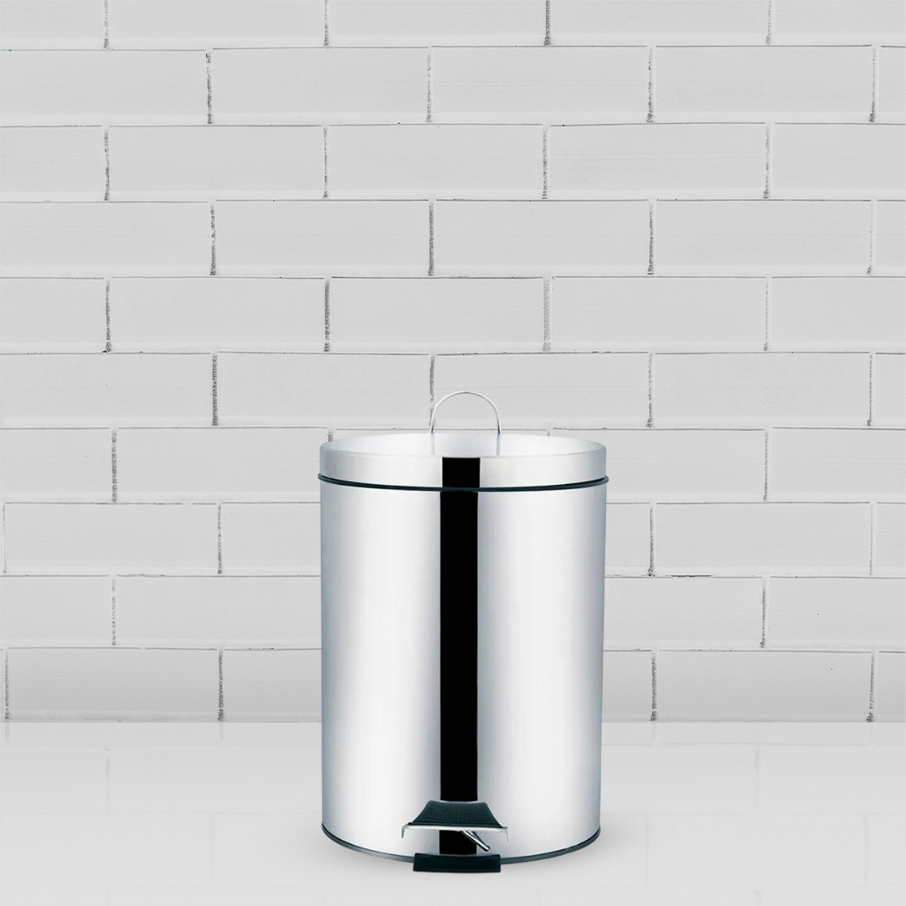 Lixeira Ágata Aço Inox Lixeira Com Cesto Removível Lixeira Mor - Tamanhos 5L, 12L e 20 Litros