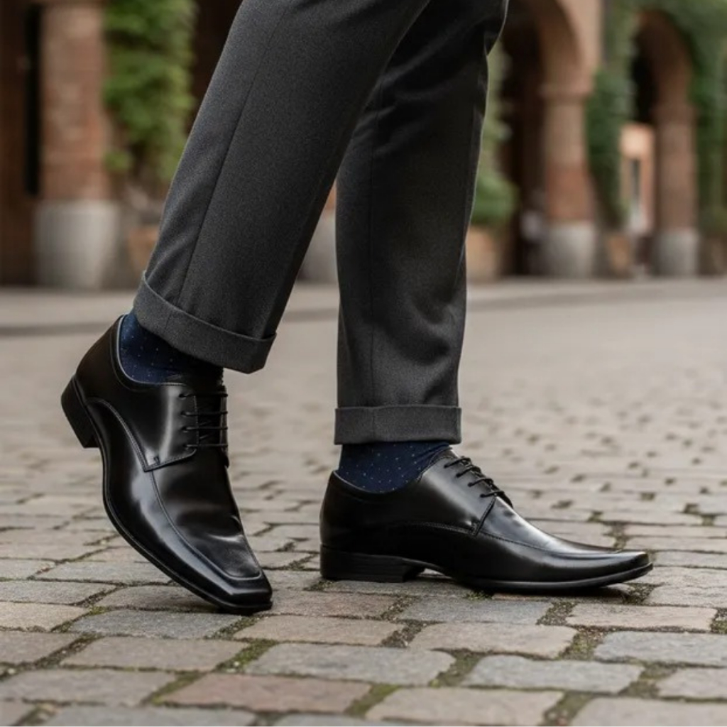 Sapato Social Masculino em Couro Legítimo Estilo Italiano Clássico em Oferta na Shopee