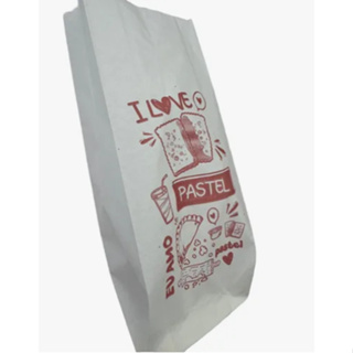 100 Sacos P/ Pastel 1kg (com Barreira De Gordura) I love Pastel NOVO em Oferta na Shopee