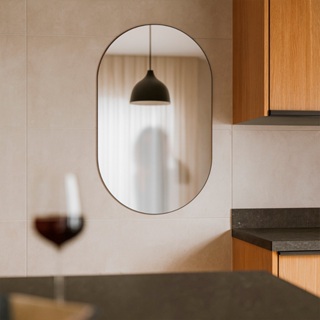 Espelho Decorativo para Banheio Quarto Sala 55x75cm Orgânico Lapidado Espelho Dupla Face Sem Furos em Oferta na Shopee