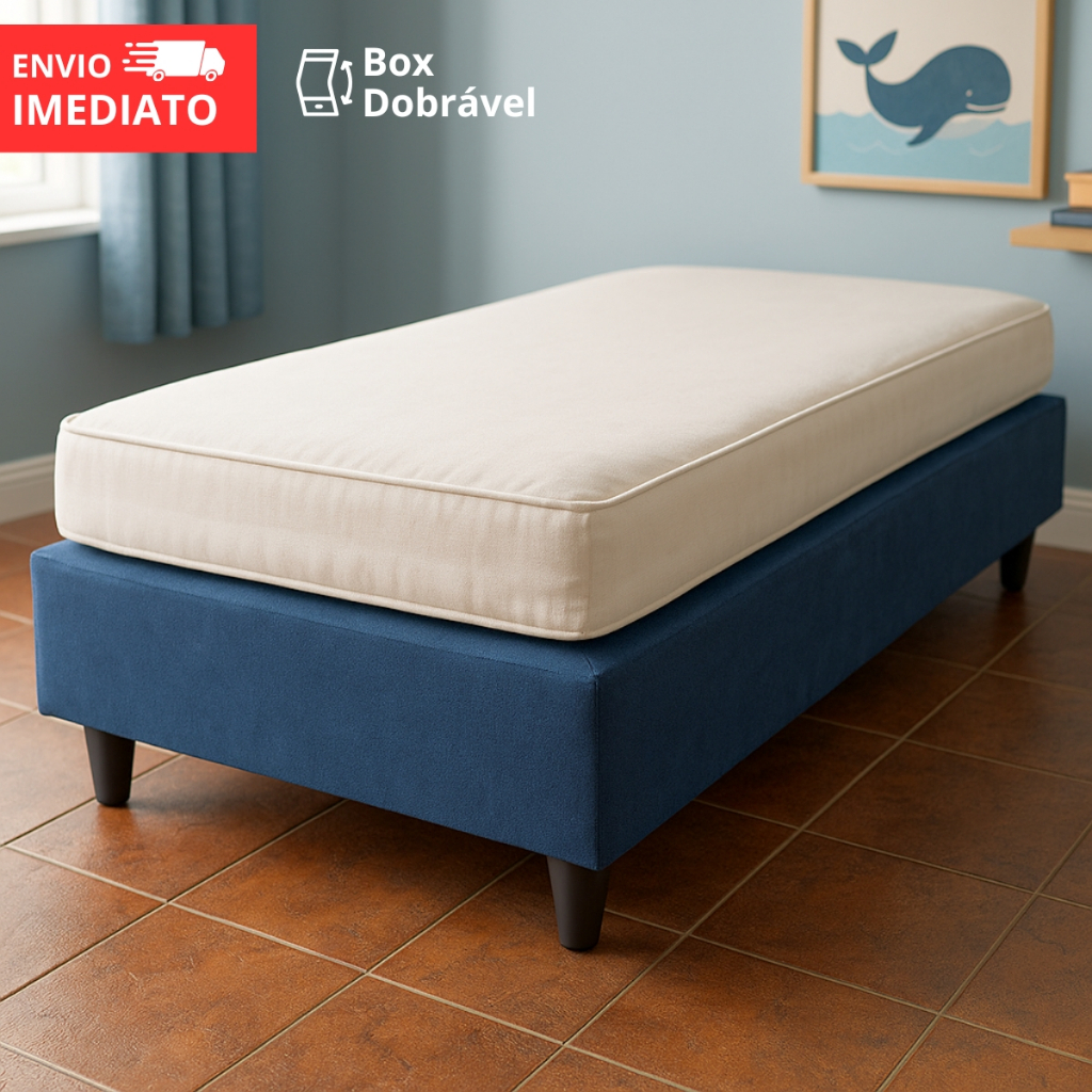 Cama Infantil Base Box Cama Menino Menina Dobravel Desmontavel 150x70 Tecido Suede Criança em Oferta na Shopee