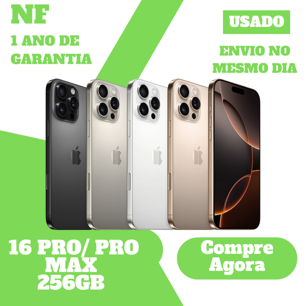 Celular Apple iPhone 16 Pro e Pro Max Cpo 5g 6,9" 48mp iOS Original 1 Ano Garantia Apple - Miniatura 4