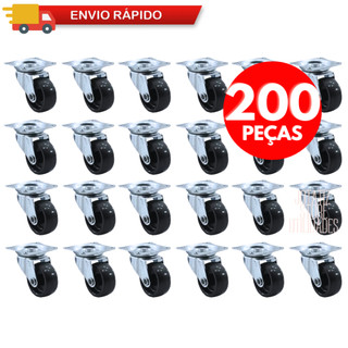 Caixa De Rodinhas Rodízio Giratório 3,2Cm Anti Ruído Risco Para Móveis Vasos Guarda Roupa De Casal