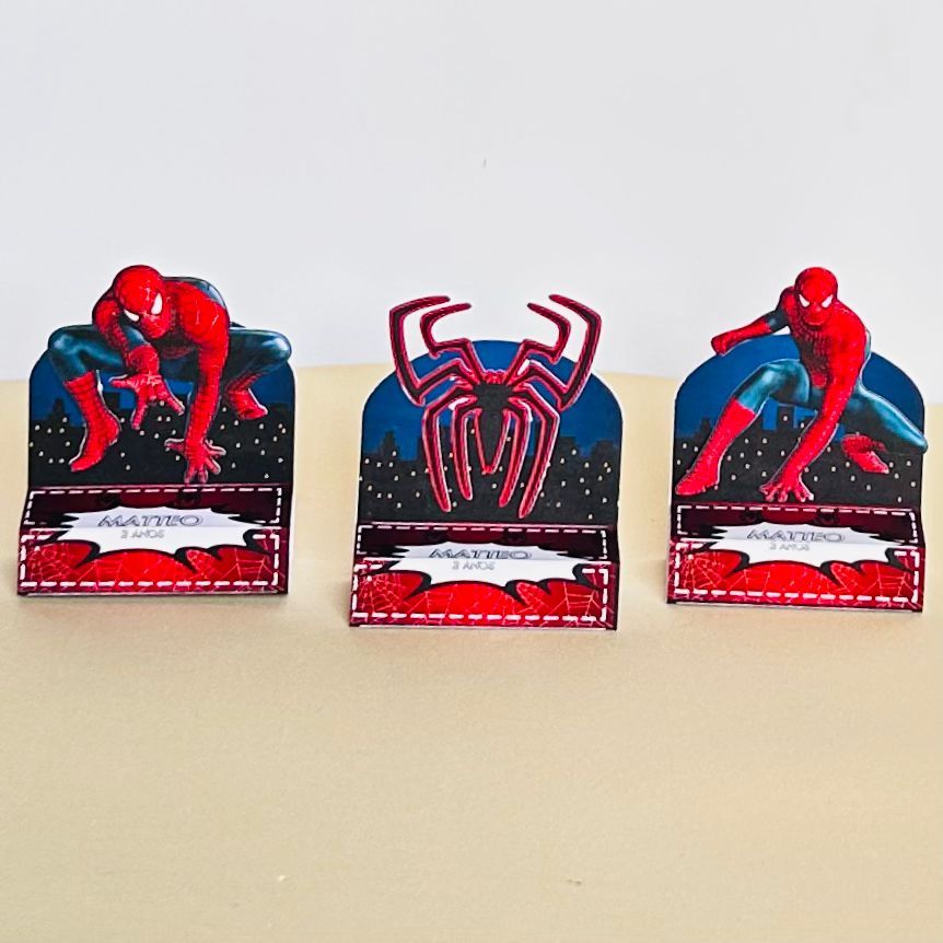 Porta Bis Duplo Personalizado lembrancinha Festa de Aniversario Homem Aranha