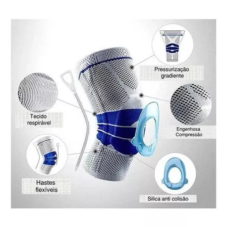 Faixa Joelheira de Compressão Flexível Ortopédica Esportiva Crossfit Academia