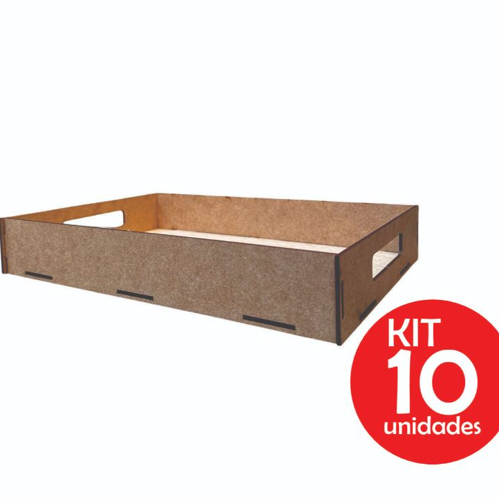 KIT 10 Bandeja Cru MDF Lisa Reta Coração para Decorar Servir Café em Oferta na Shopee