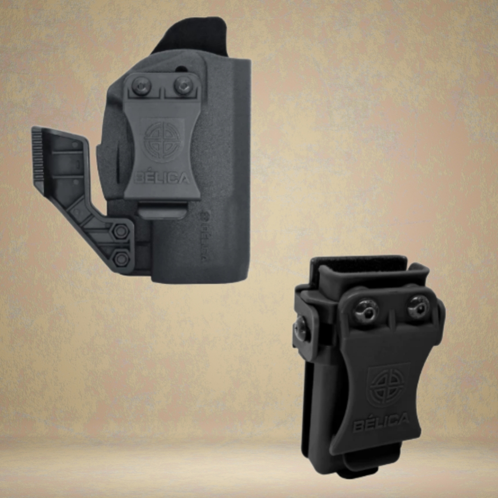 Kit Velado: Coldre Velado G2c Bélica - Preto + Porta Carregador Universal Velado Bélica - Preto