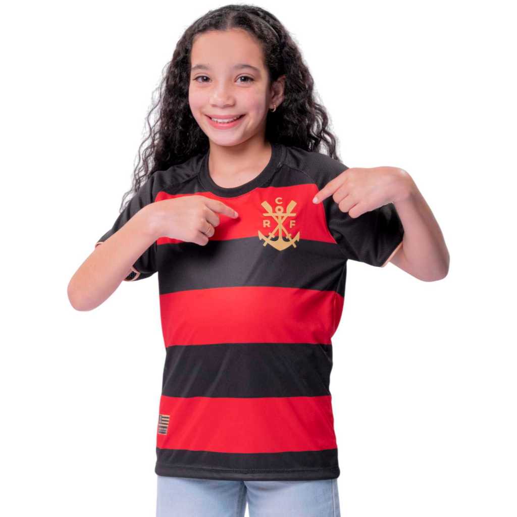Camisa Origens 1895 Licenciada Flamengo Infantil em Oferta na Shopee