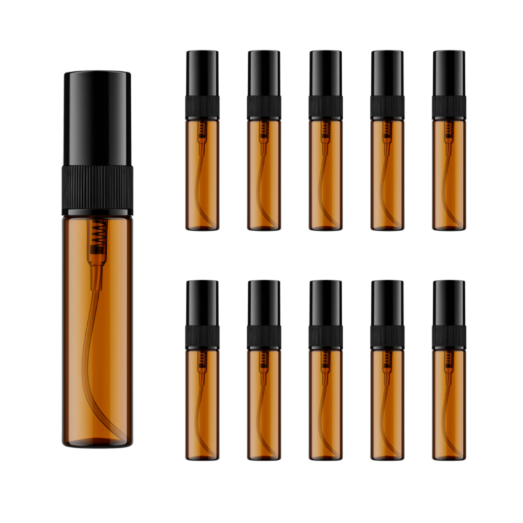 Atacado 30 - Provador Âmbar 5ml de Vidro Válvula Spray Cilíndrico em Oferta na Shopee