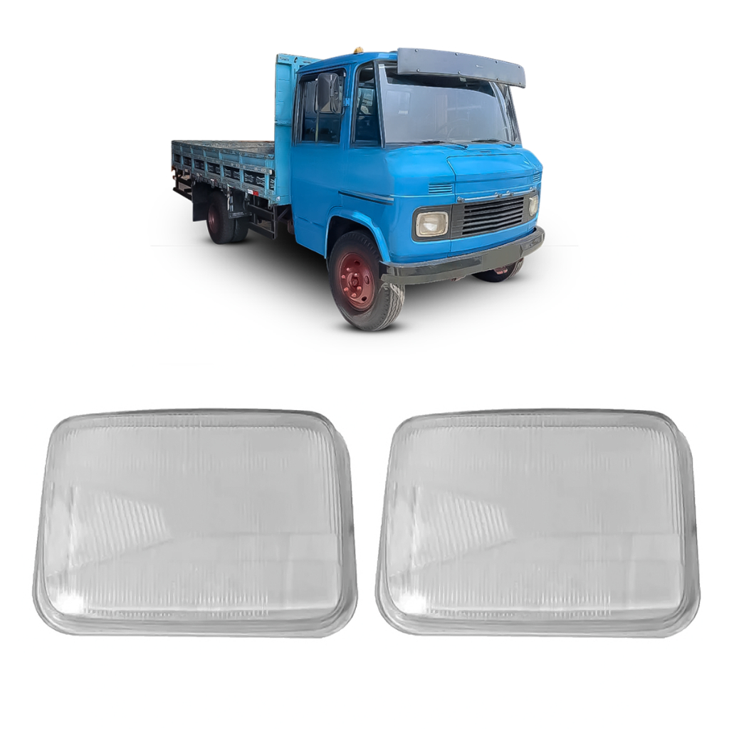 Lente de Vidro do Farol Principal Caminhões MB 606 - 708 de 1985 até 1989 em Oferta na Shopee