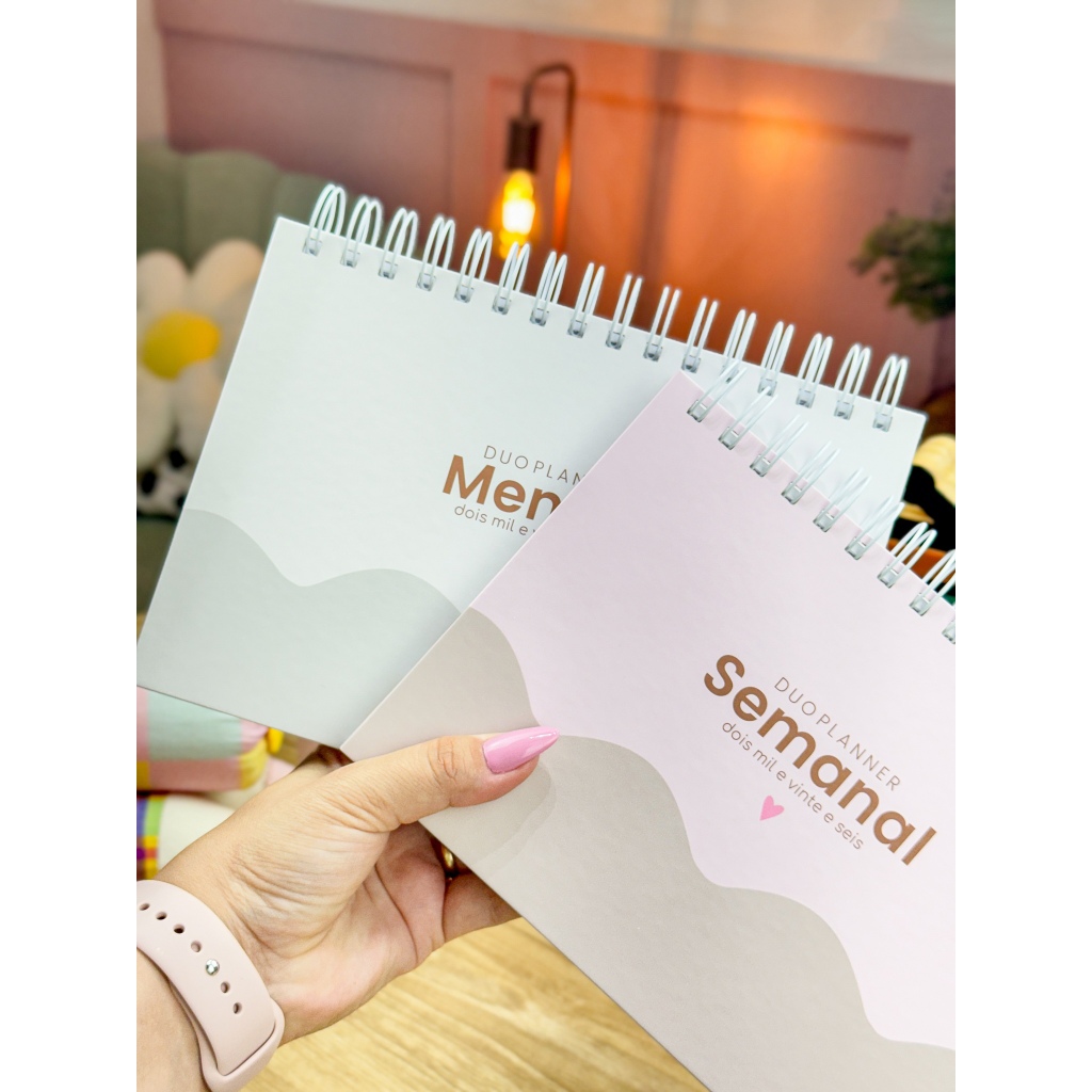 Planner Duo 2 em 1 2026 | Semanal e Mensal | Personalizado com Nome | Papelaria Criativa Mel’Art