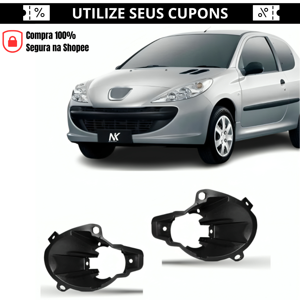 Par/Un Suporte Farol Milha 207 2009 2010 A 2015 Auxiliar