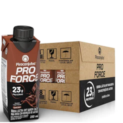 Piracanjuba ProForce 23g de Proteínas Zero Lactose Cacau - 12 Unidades de 250ml