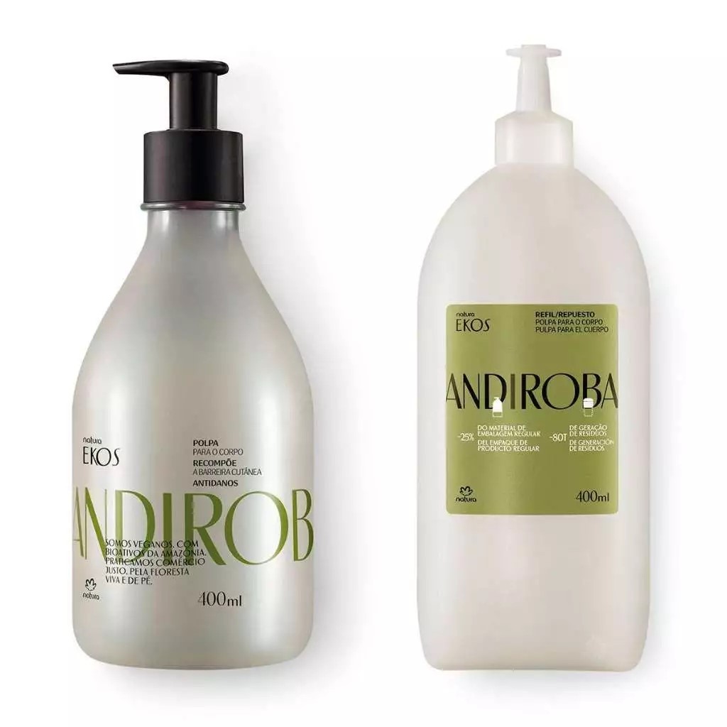 Kit Polpa Desodorante Hidratante Para o Corpo Ekos Andiroba com Refil Natura