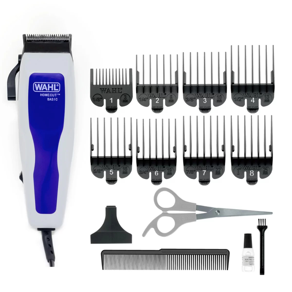 Maquina de cortar cabelo e barbear 14 acessórios