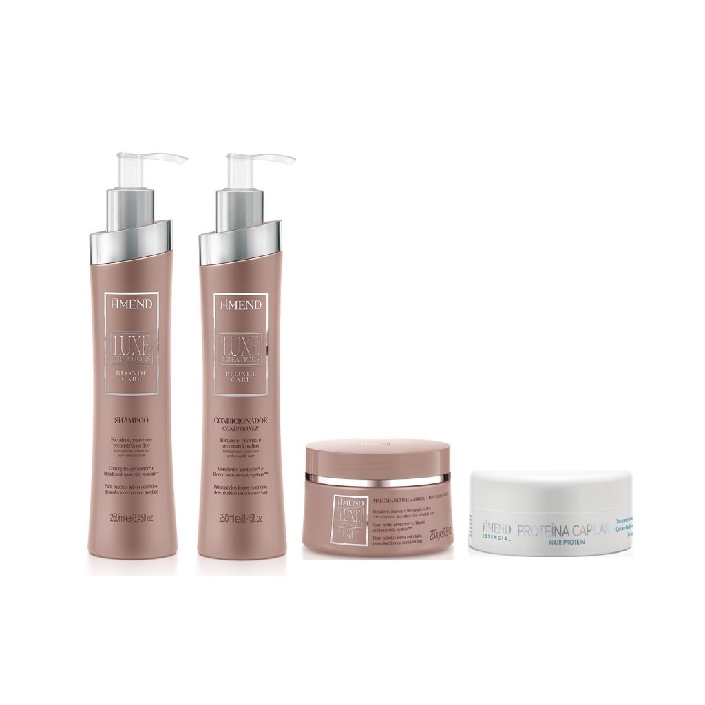Amend Kit Blonde Care Shampoo e Condicionador 250ml + Máscara 250g + Prroteína Capilar 100g