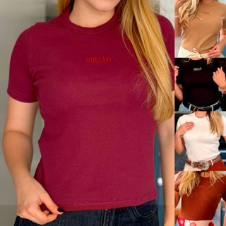 Blusa canelado Basica Canelado Premium Conforto Estilo  Elegância em Oferta na Shopee