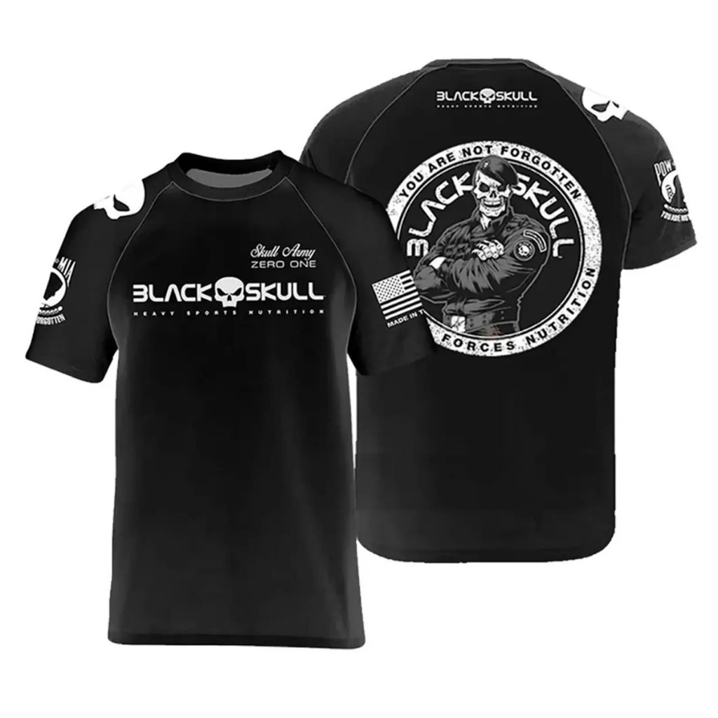Camisa Dry Black skull Fit Modelo Soldado Bope
