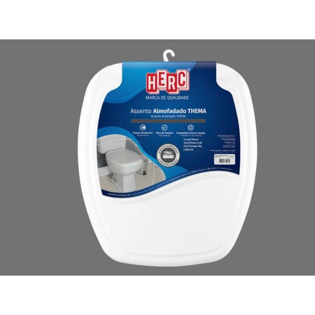 Assento Sanitario Envolvente Thema Branco - Herc em Oferta na Shopee