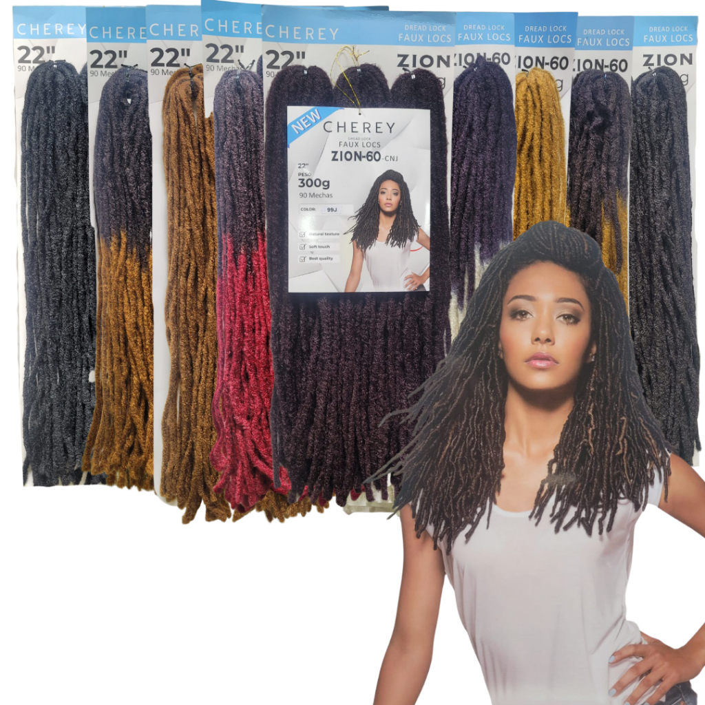 2 Pacotes Dread Faux Locs Zion-60 300gr