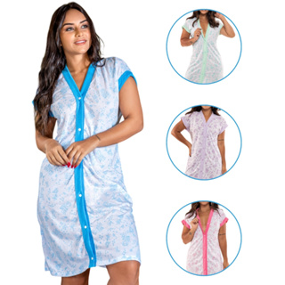 Camisola Maternidade Amamentação Gestante Senhora Abertura Frontal Estampada Donna Joli em Oferta na Shopee