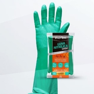 Kit Até 12 Pares Luva Nitrílica Verde CA 47.064